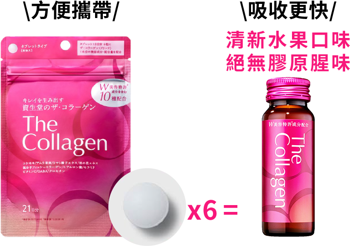 - 膠原蛋白抗醣丸- 方便攜帶; - 膠原蛋白抗醣美肌飲 - 吸收更快 清新水果口味 絕無膠原腥味